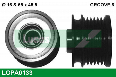 LUCAS ENGINE DRIVE lopa0133 -  Механизм свободного хода генератора
